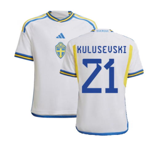 2022-2023 Sweden Away Shirt (Kids) (KULUSEVSKI 21)