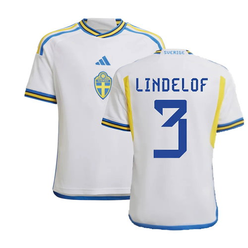 2022-2023 Sweden Away Shirt (Kids) (LINDELOF 3)
