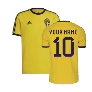 2022-2023 Sweden DNA 3S Tee (Yellow) (Your Name)