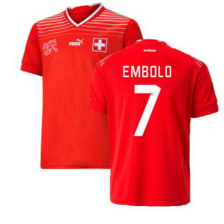2022-2023 Switzerland Home Shirt (Kids) (Embolo 7)