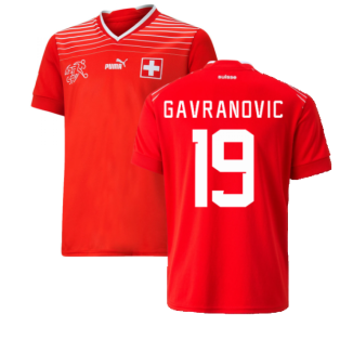 2022-2023 Switzerland Home Shirt (Kids) (GAVRANOVIC 19)