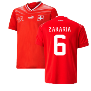 2022-2023 Switzerland Home Shirt (Kids) (Zakaria 6)