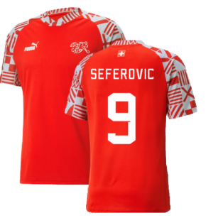 2022-2023 Switzerland Pre-Match Jersey (Red) (Seferovic 9)