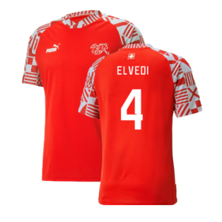 2022-2023 Switzerland Pre-Match Shirt (Red) (Elvedi 4)