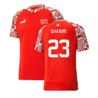 2022-2023 Switzerland Pre-Match Shirt (Red) (Shaqiri 23)