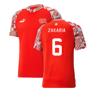 2022-2023 Switzerland Pre-Match Shirt (Red) (Zakaria 6)