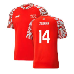 2022-2023 Switzerland Pre-Match Shirt (Red) (ZUBER 14)