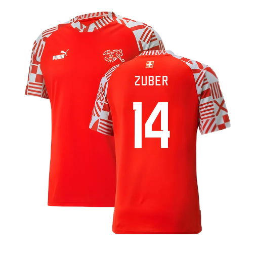 2022-2023 Switzerland Pre-Match Shirt (Red) (ZUBER 14)