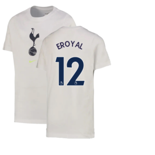 2022-2023 Tottenham Crest Tee (White) - Kids (E ROYAL 12)