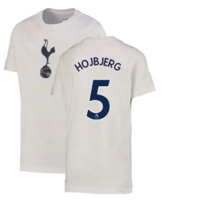 2022-2023 Tottenham Crest Tee (White) - Kids (HOJBJERG 5)