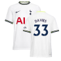 2022-2023 Tottenham Vapor Home Shirt (DAVIES 33)