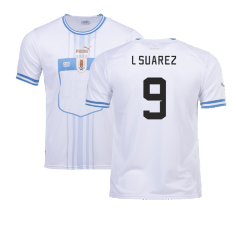 2022-2023 Uruguay Away Shirt (L Suarez 9)