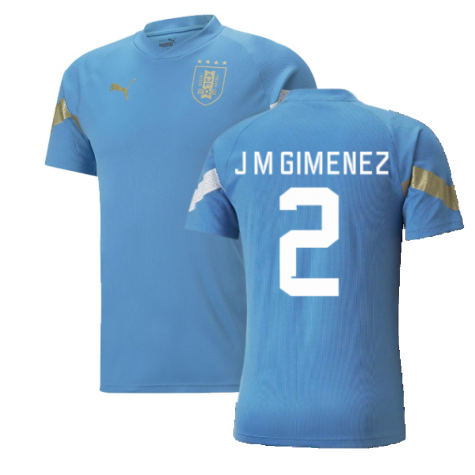 2022-2023 Uruguay Training Jersey (Blue) (J M GIMENEZ 2)