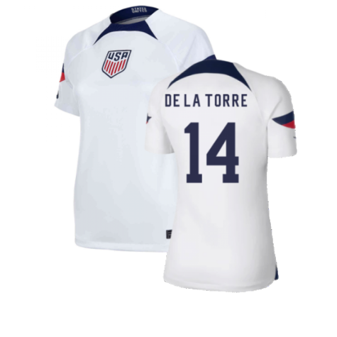 2022-2023 USA Home Shirt (Ladies) (DE LA TORRE 14)
