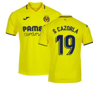 2022-2023 Villarreal Home Shirt (Kids) (S CAZORLA 19)
