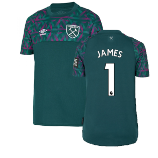 2022-2023 West Ham Home Goalkeeper Shirt (Kids) (JAMES 1)