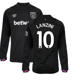 2022-2023 West Ham Long Sleeve Away Shirt (LANZINI 10)