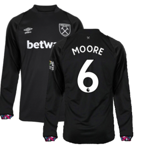 2022-2023 West Ham Long Sleeve Away Shirt (MOORE 6)