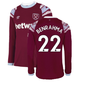 2022-2023 West Ham Long Sleeve Home Shirt (BENRAHMA 22)