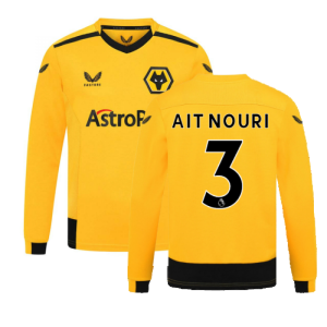 2022-2023 Wolves Long Sleeve Home Shirt (Kids) (AIT NOURI 3)