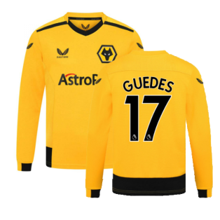 2022-2023 Wolves Long Sleeve Home Shirt (Kids) (GUEDES 17)
