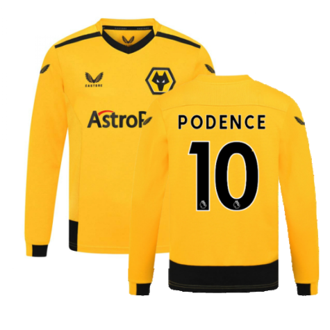 2022-2023 Wolves Long Sleeve Home Shirt (Kids) (PODENCE 10)