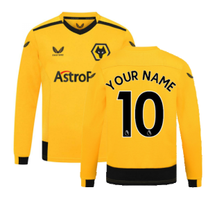2022-2023 Wolves Long Sleeve Home Shirt (Kids) (Your Name)