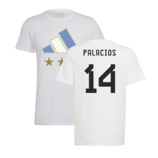 2022 Argentina World Cup Winners Tee (White) (PALACIOS 14)