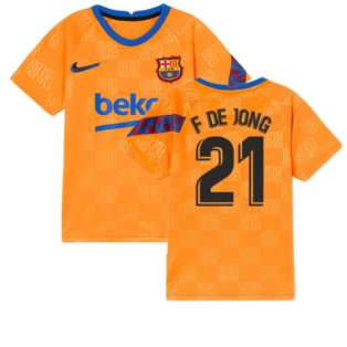 2022 Barcelona Nike Dri-Fit Pre Match Shirt (Kids) (F DE JONG 21)