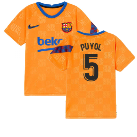 2022 Barcelona Nike Dri-Fit Pre Match Shirt (Kids) (PUYOL 5)