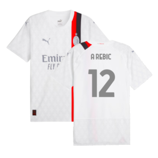 2023-2024 AC Milan Away Authentic Shirt (A Rebic 12)
