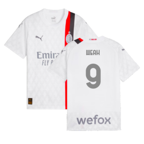 2023-2024 AC Milan Away Shirt (Kids) (Weah 9)