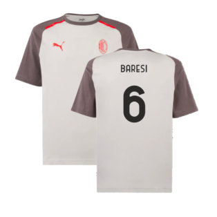 2023-2024 AC Milan Casuals Tee (Light Grey) (Baresi 6)
