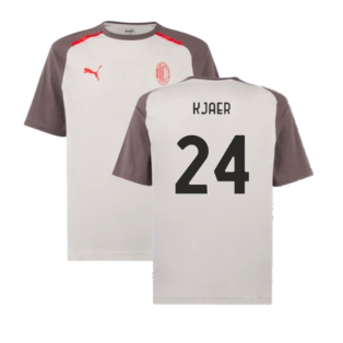 2023-2024 AC Milan Casuals Tee (Light Grey) (Kjaer 24)