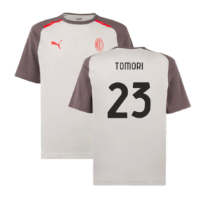 2023-2024 AC Milan Casuals Tee (Light Grey) (Tomori 23)