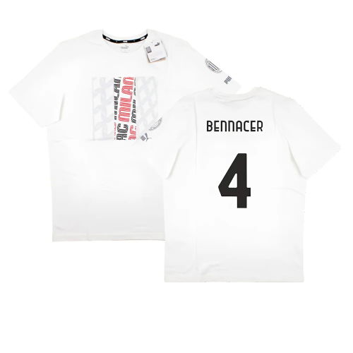 2023-2024 AC Milan FtblCore Graphic Tee (Grey) (Bennacer 4)