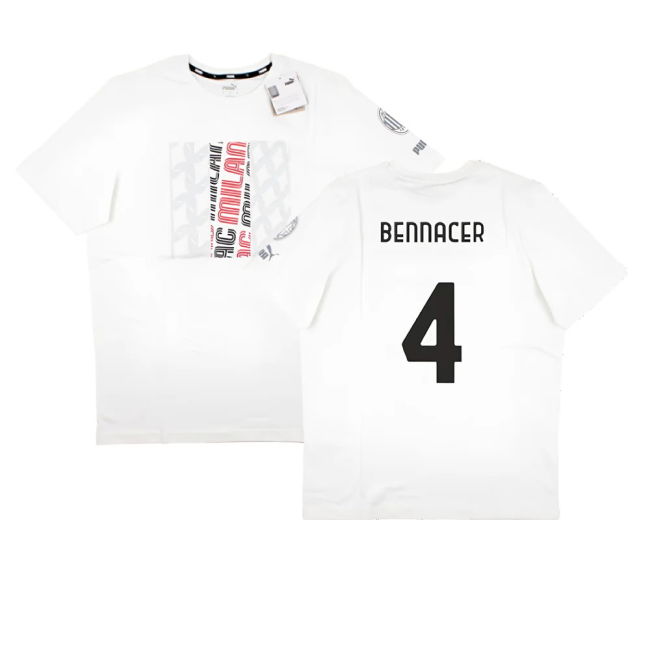 2023-2024 AC Milan FtblCore Graphic Tee (Grey) (Bennacer 4)