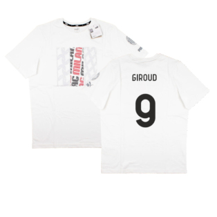 2023-2024 AC Milan FtblCore Graphic Tee (Grey) (Giroud 9)