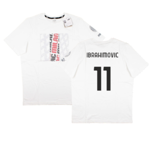 2023-2024 AC Milan FtblCore Graphic Tee (Grey) (Ibrahimovic 11)