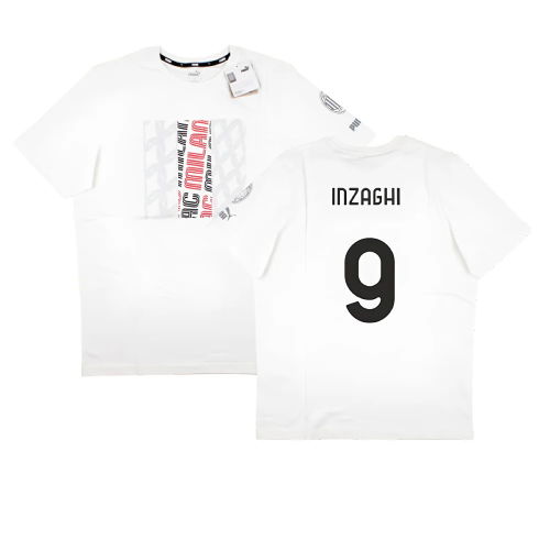 2023-2024 AC Milan FtblCore Graphic Tee (Grey) (Inzaghi 9)