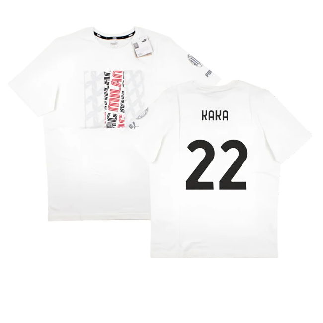 2023-2024 AC Milan FtblCore Graphic Tee (Grey) (Kaka 22)
