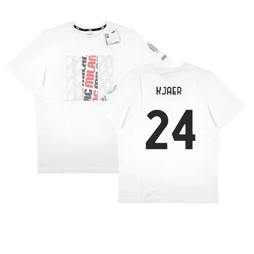 2023-2024 AC Milan FtblCore Graphic Tee (Grey) (Kjaer 24)