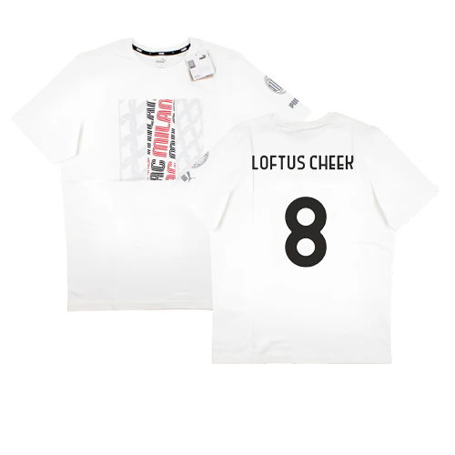 2023-2024 AC Milan FtblCore Graphic Tee (Grey) (Loftus Cheek 8)