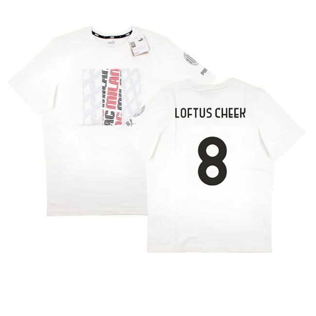 2023-2024 AC Milan FtblCore Graphic Tee (Grey) (Loftus Cheek 8)