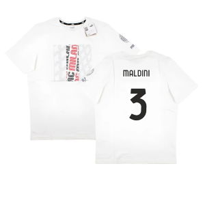 2023-2024 AC Milan FtblCore Graphic Tee (Grey) (Maldini 3)