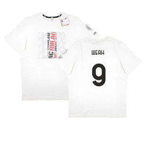 2023-2024 AC Milan FtblCore Graphic Tee (Grey) (Weah 9)