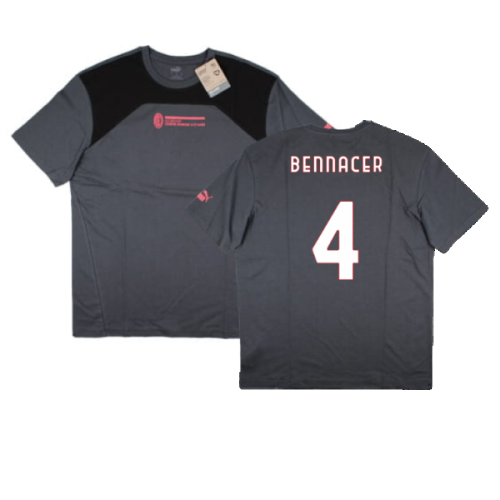 2023-2024 AC Milan FtblCulture Tee (Grey) (Bennacer 4)