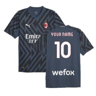 2023-2024 AC Milan Goalkeeper Home Shirt (Dark Night) (Your Name)