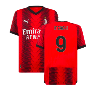 2023-2024 AC Milan Home Authentic Shirt (Inzaghi 9)