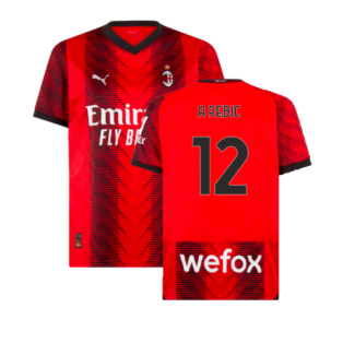 2023-2024 AC Milan Home Shirt (A Rebic 12)